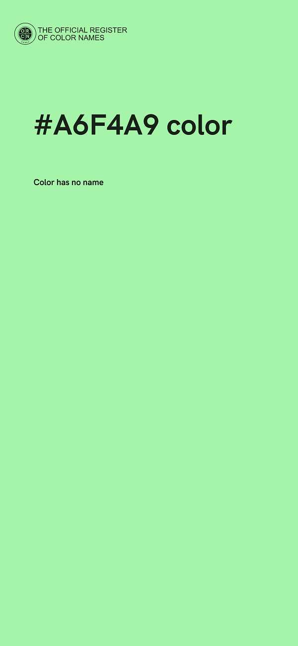 #A6F4A9 color image