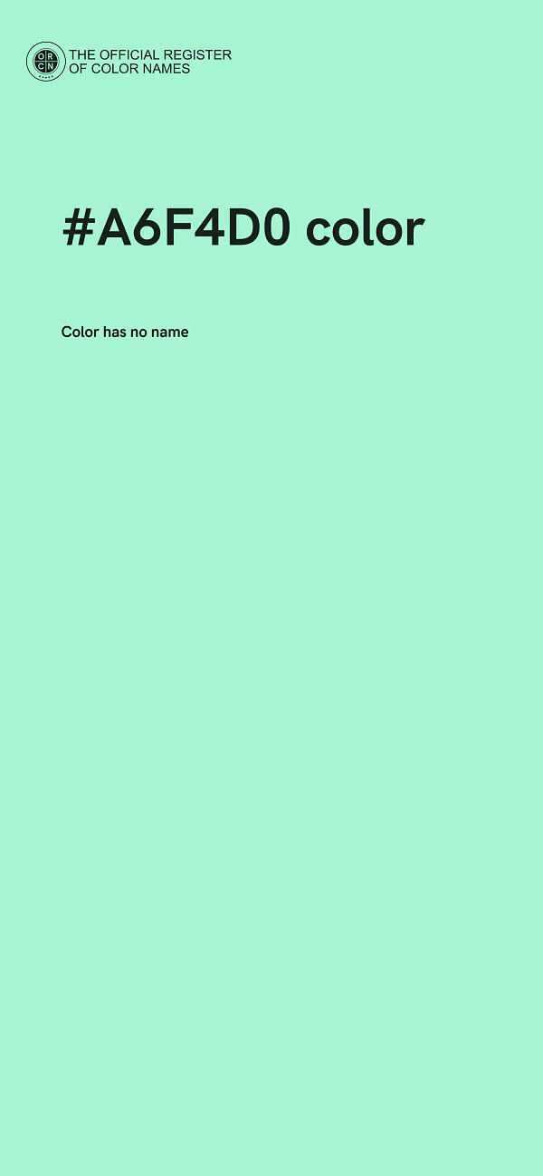 #A6F4D0 color image