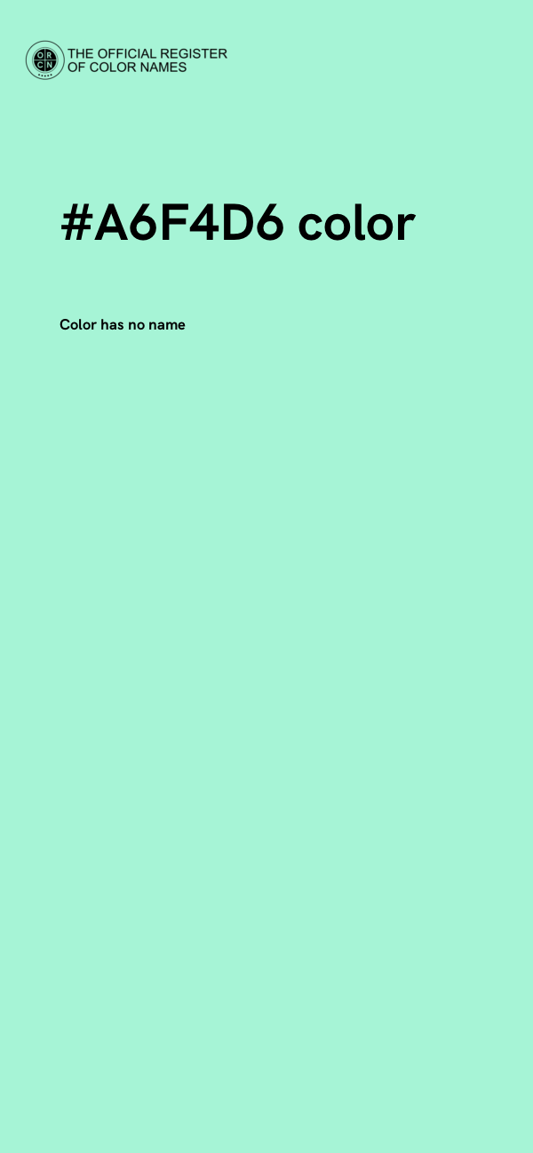 #A6F4D6 color image