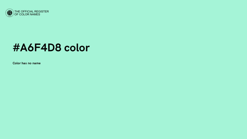 #A6F4D8 color image