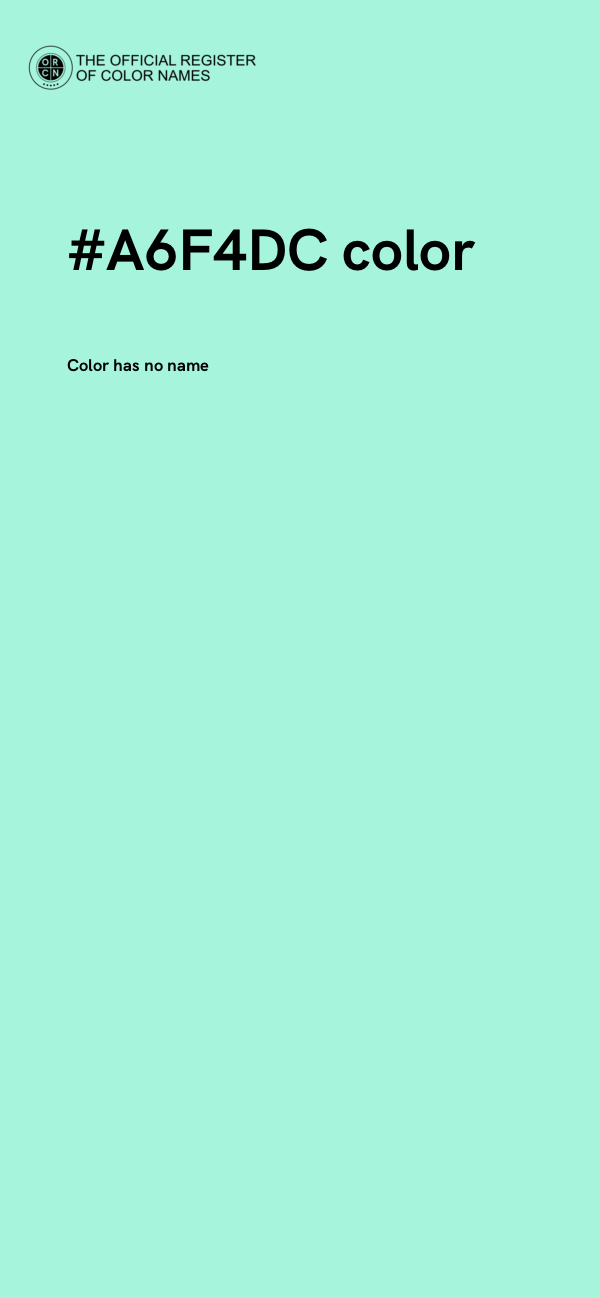 #A6F4DC color image