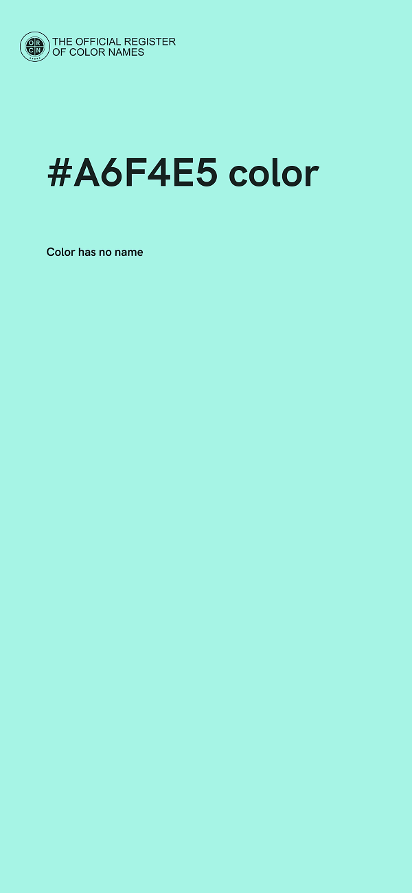 #A6F4E5 color image