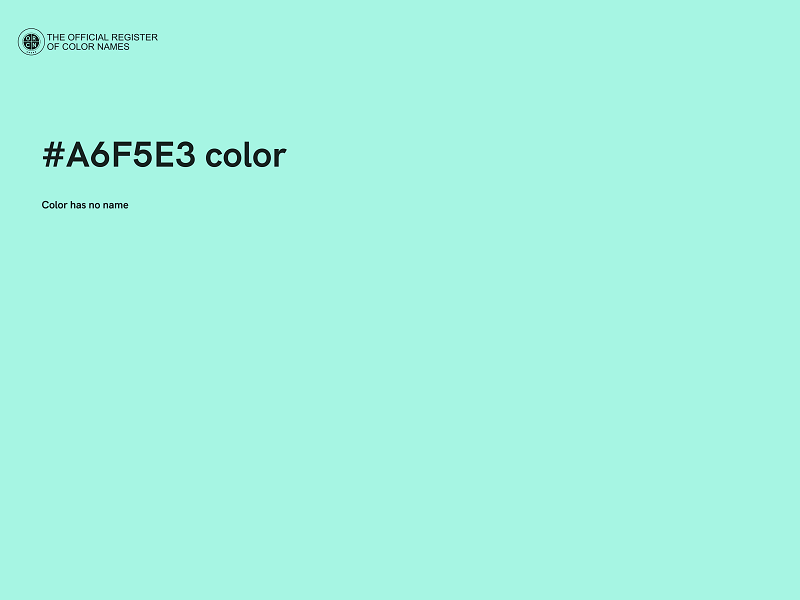 #A6F5E3 color image