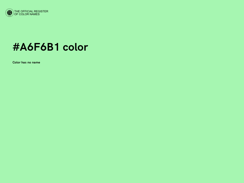 #A6F6B1 color image