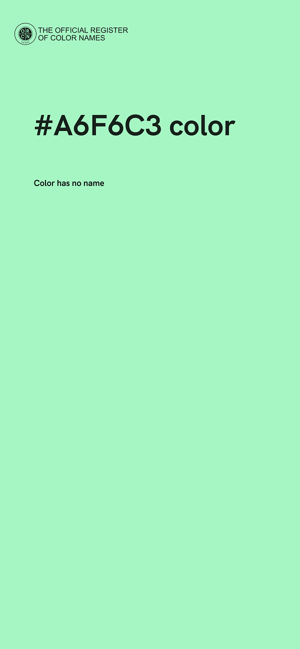 #A6F6C3 color image