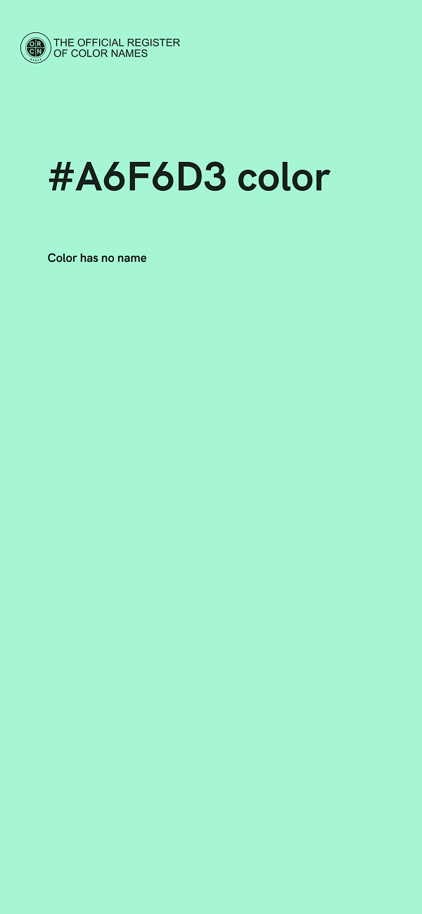 #A6F6D3 color image