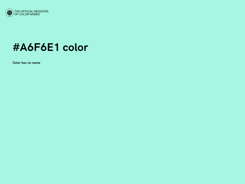#A6F6E1 color image
