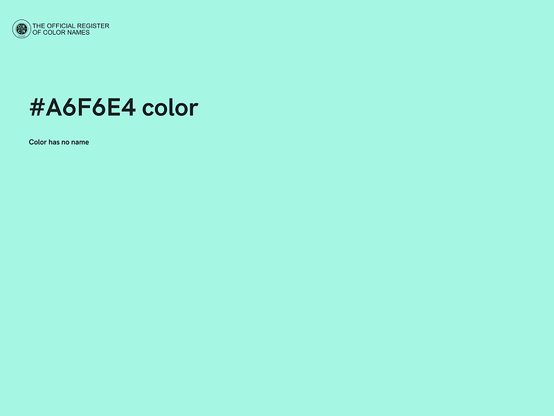 #A6F6E4 color image