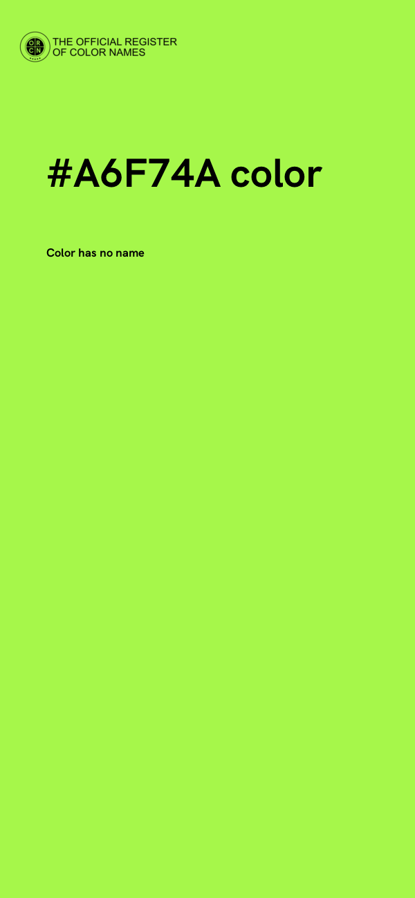 #A6F74A color image