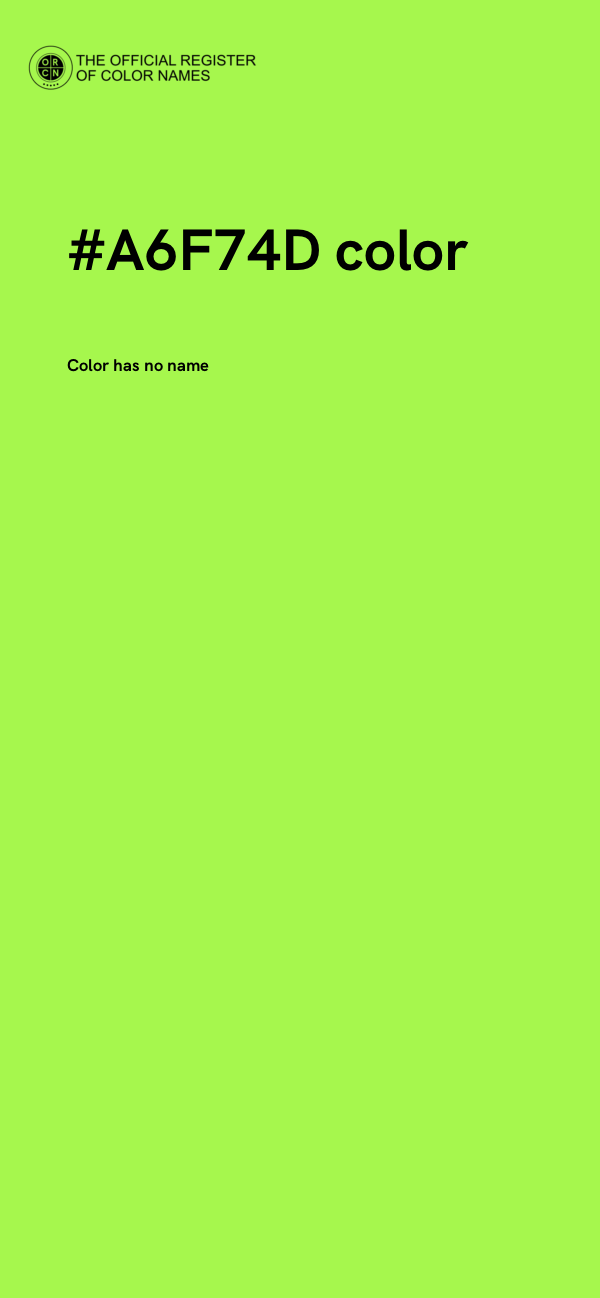 #A6F74D color image