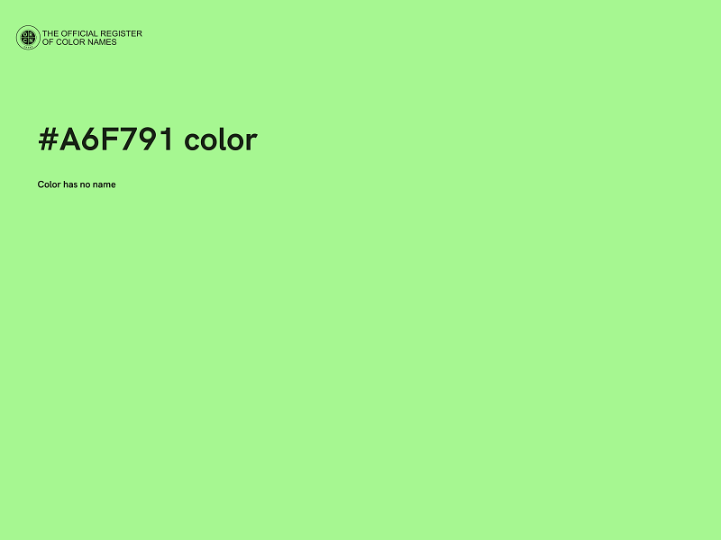 #A6F791 color image