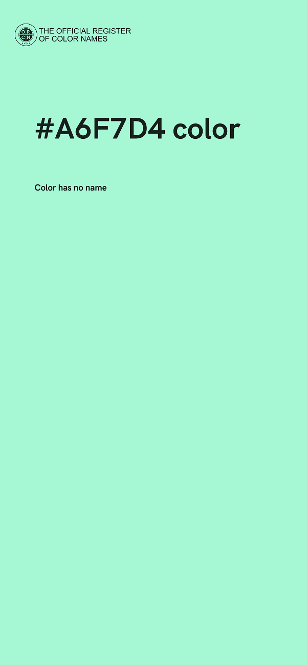 #A6F7D4 color image