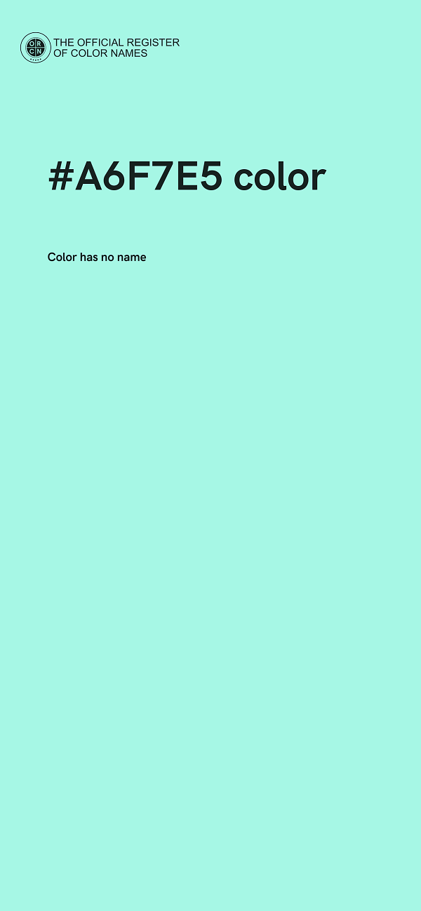#A6F7E5 color image