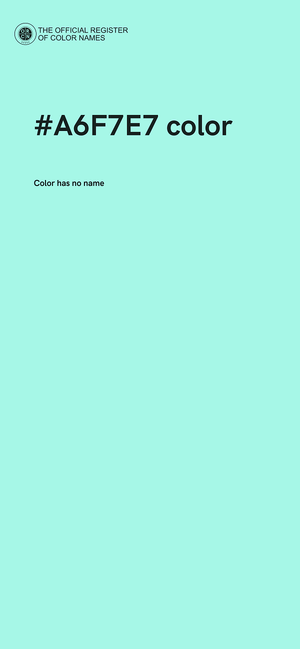 #A6F7E7 color image