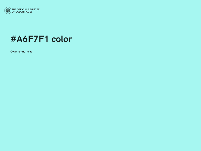 #A6F7F1 color image