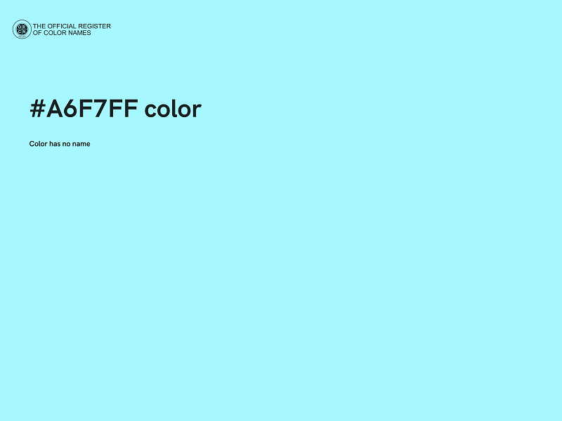 #A6F7FF color image