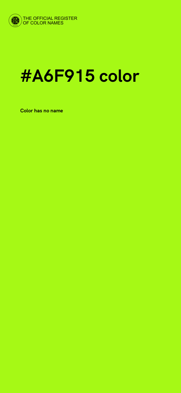 #A6F915 color image