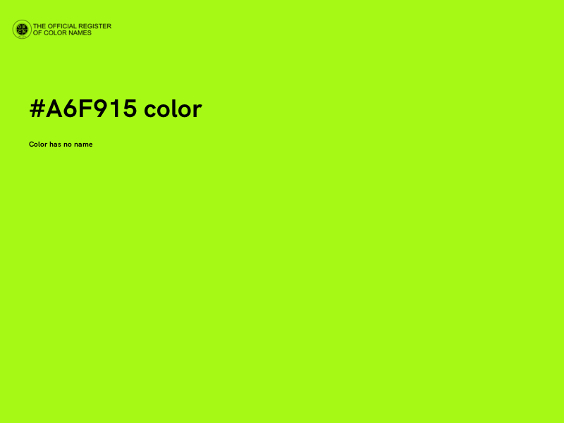 #A6F915 color image