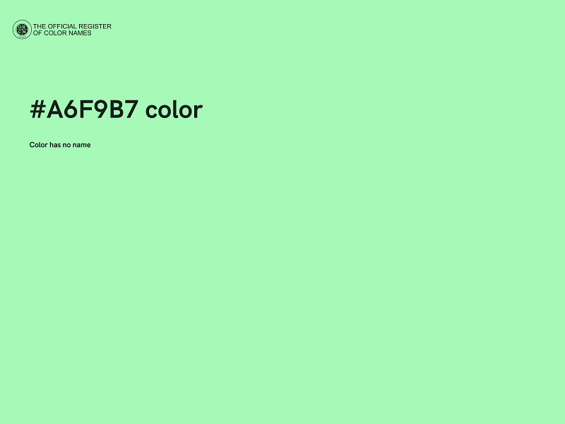 #A6F9B7 color image