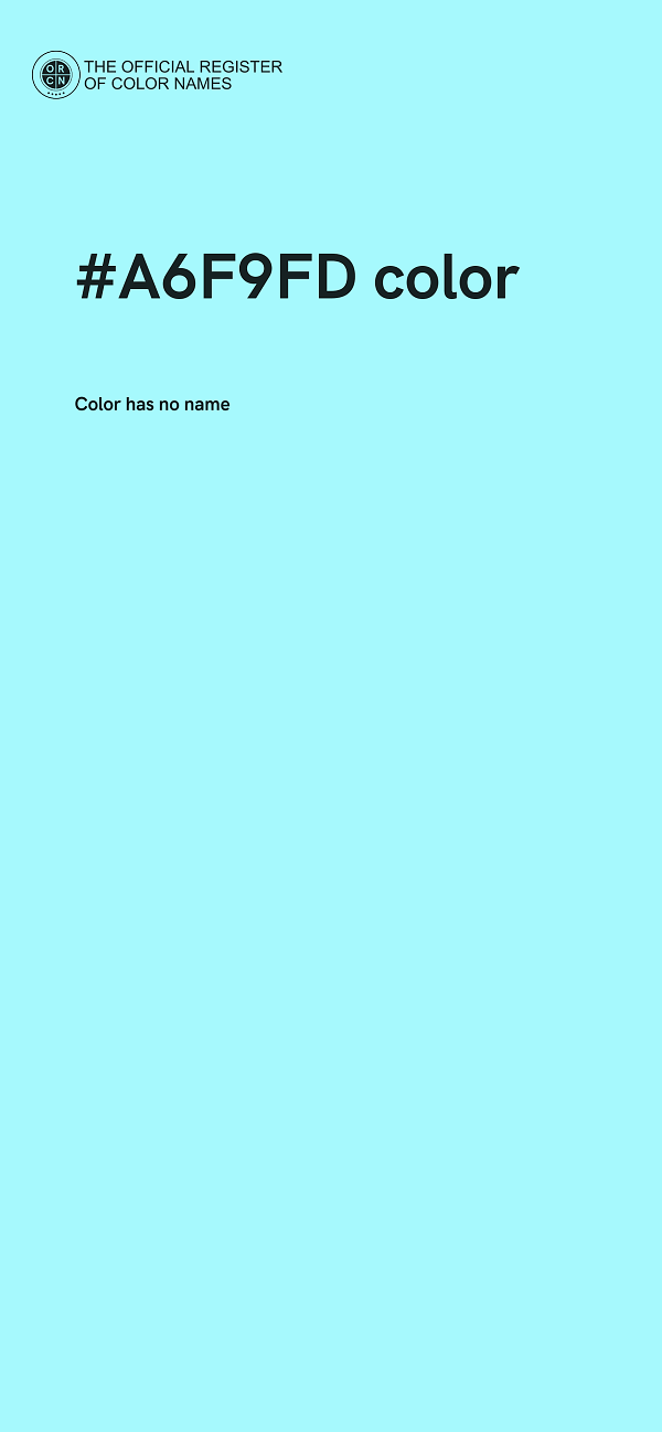 #A6F9FD color image