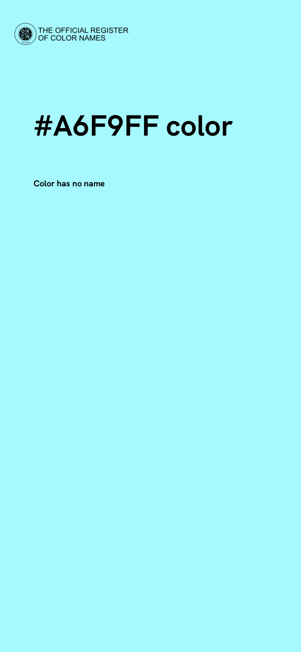 #A6F9FF color image