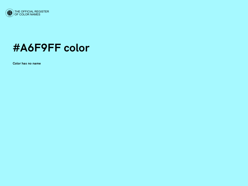 #A6F9FF color image