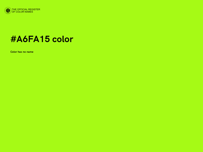#A6FA15 color image