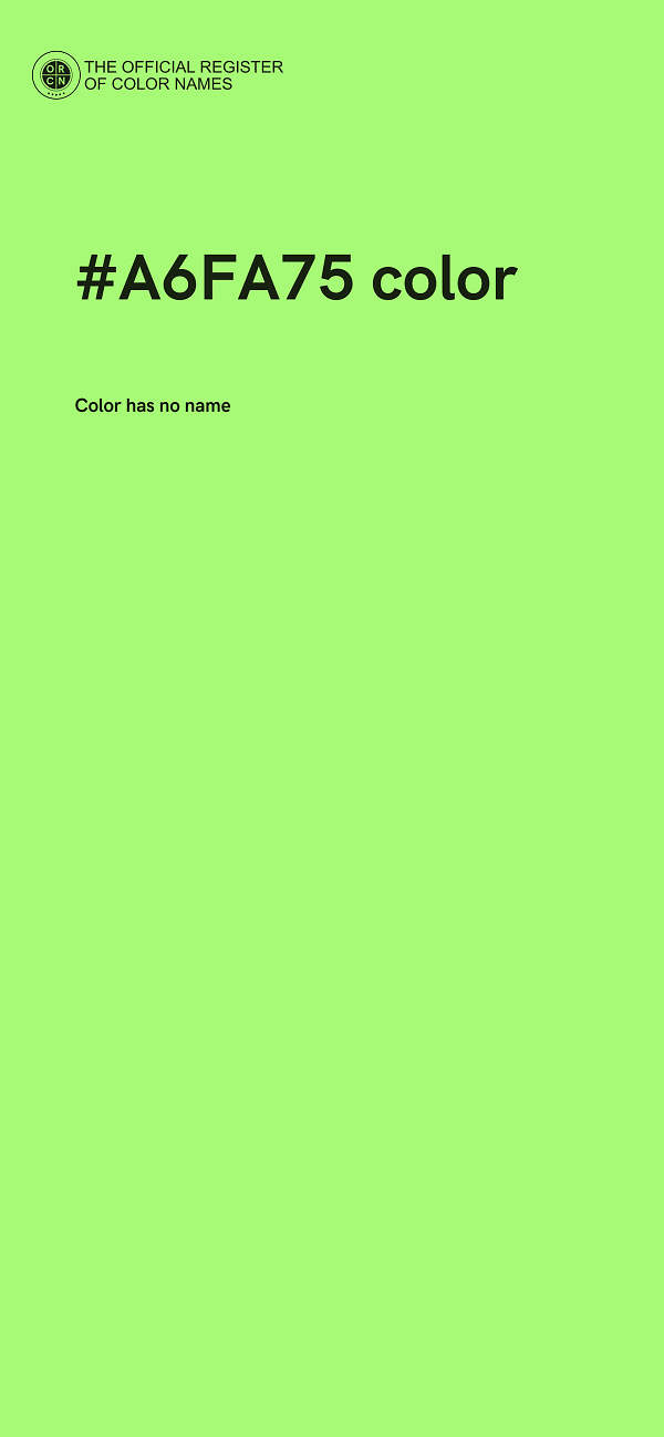 #A6FA75 color image