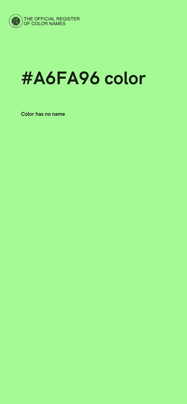 #A6FA96 color image