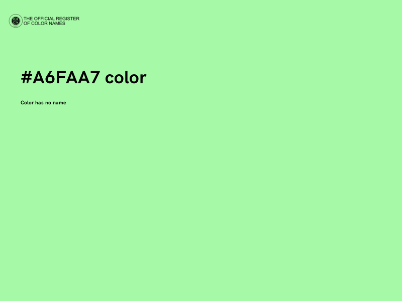#A6FAA7 color image
