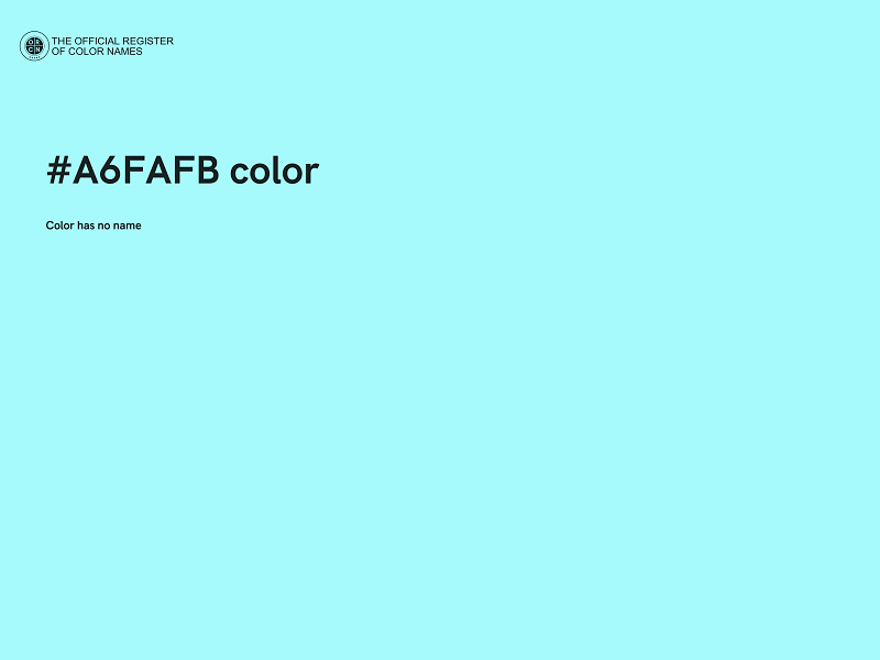 #A6FAFB color image