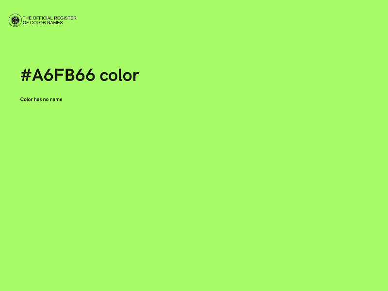 #A6FB66 color image