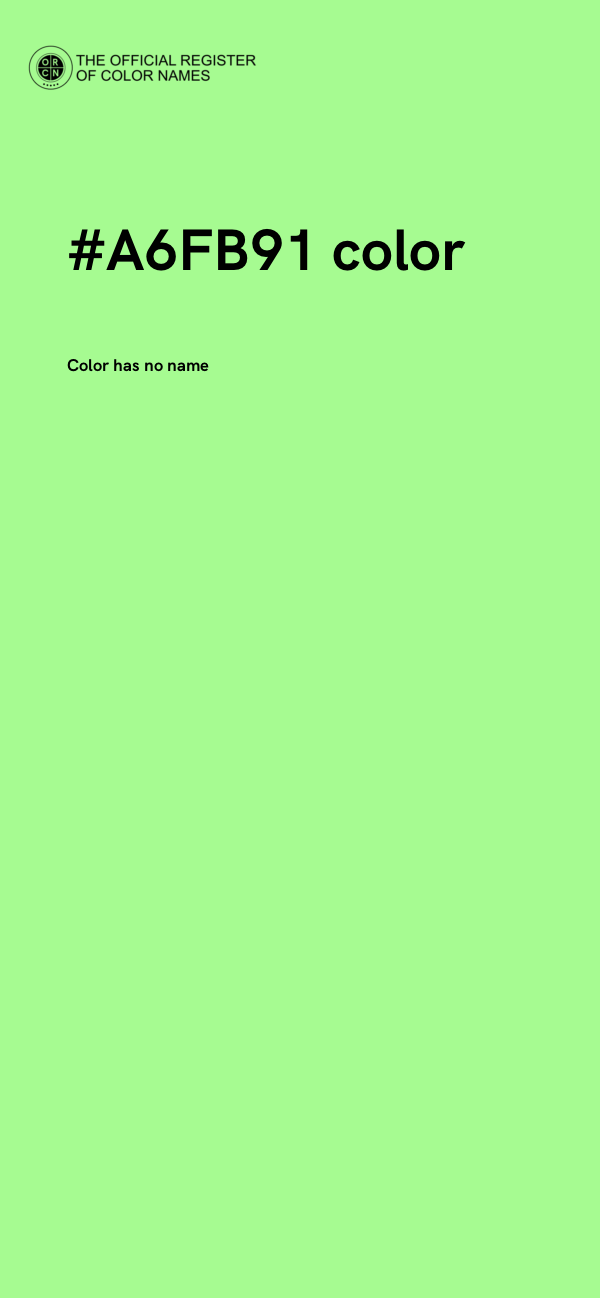 #A6FB91 color image