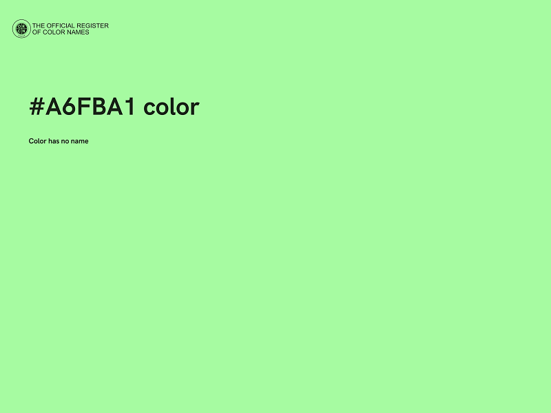 #A6FBA1 color image
