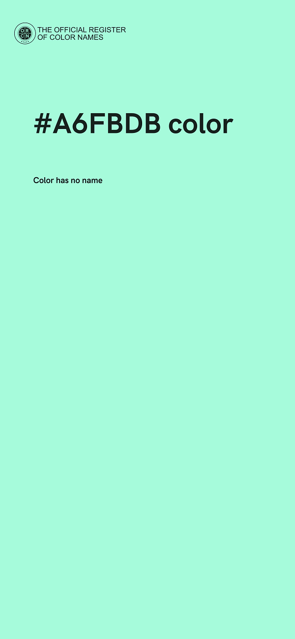 #A6FBDB color image