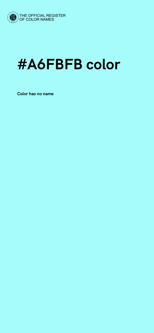 #A6FBFB color image
