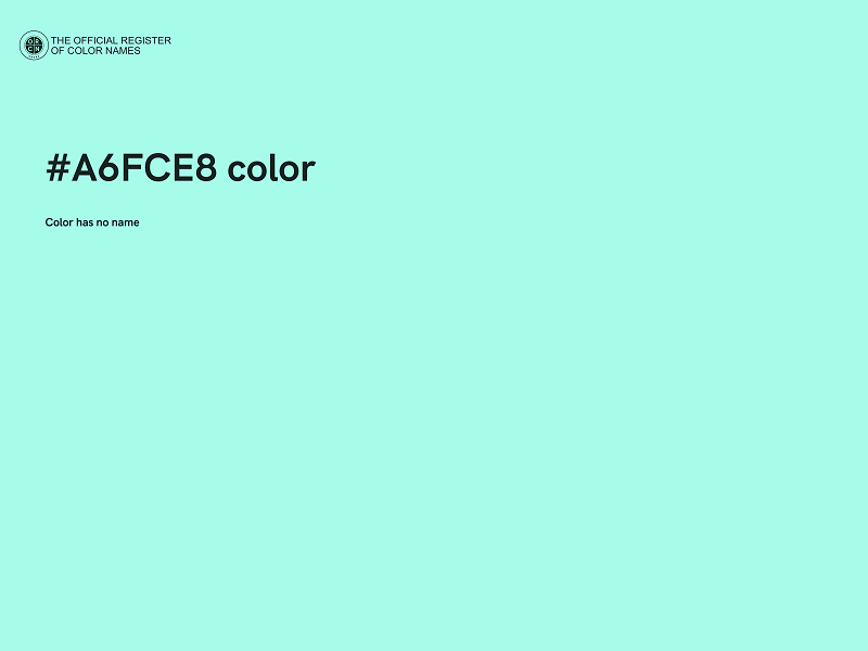 #A6FCE8 color image