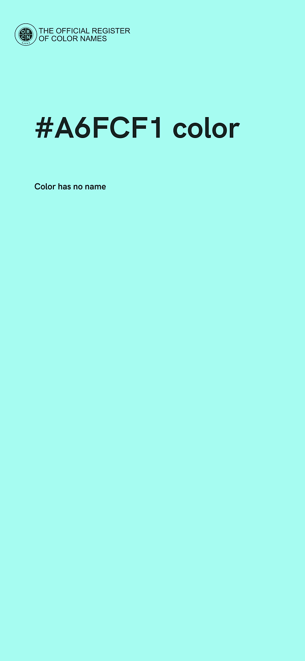 #A6FCF1 color image