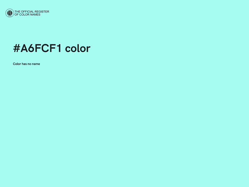 #A6FCF1 color image