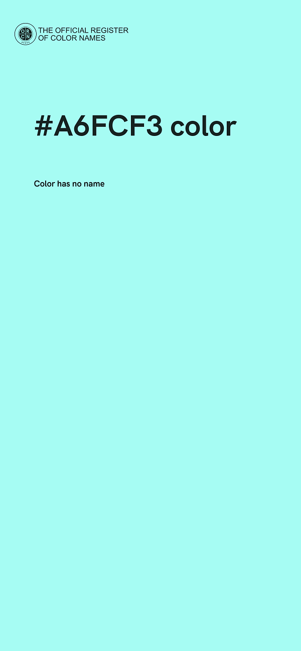#A6FCF3 color image
