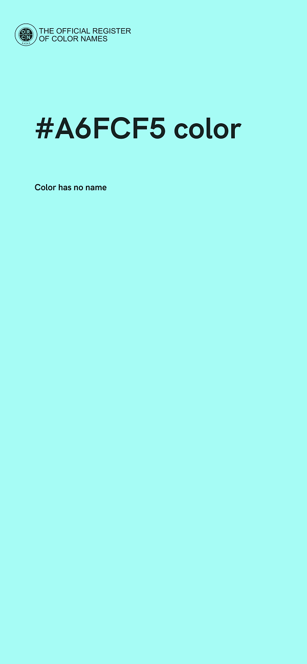 #A6FCF5 color image