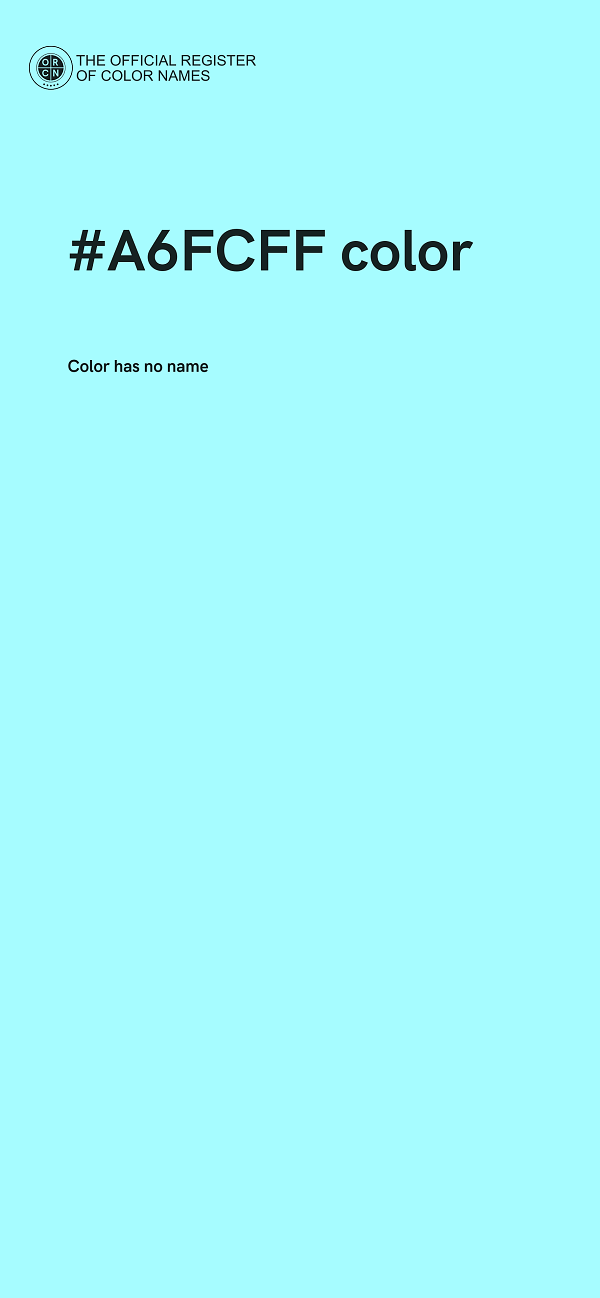 #A6FCFF color image