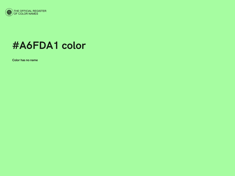 #A6FDA1 color image