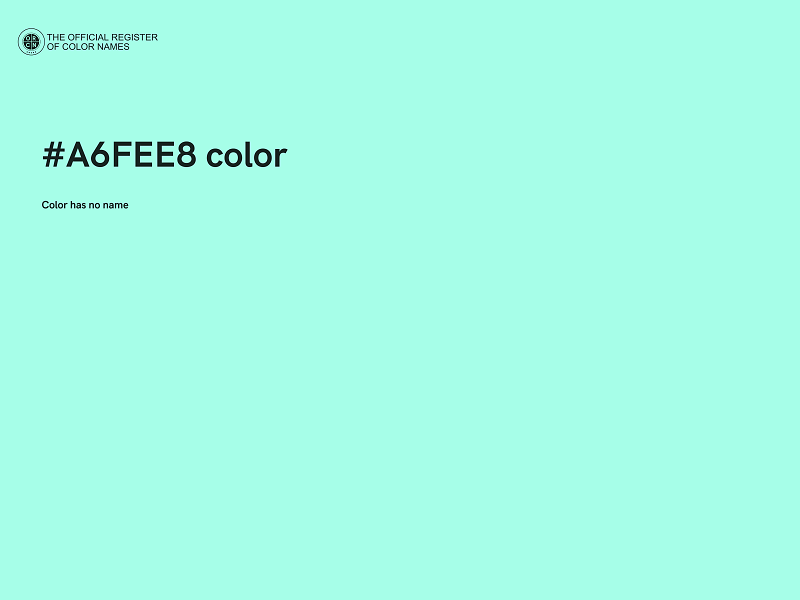#A6FEE8 color image