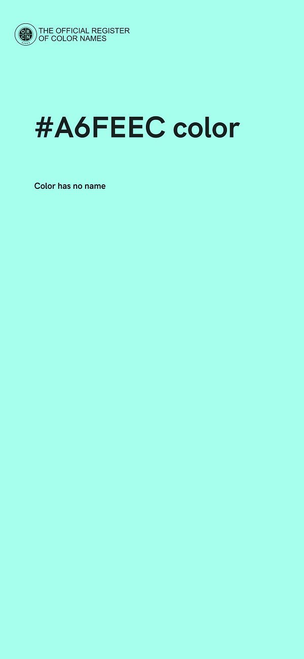#A6FEEC color image