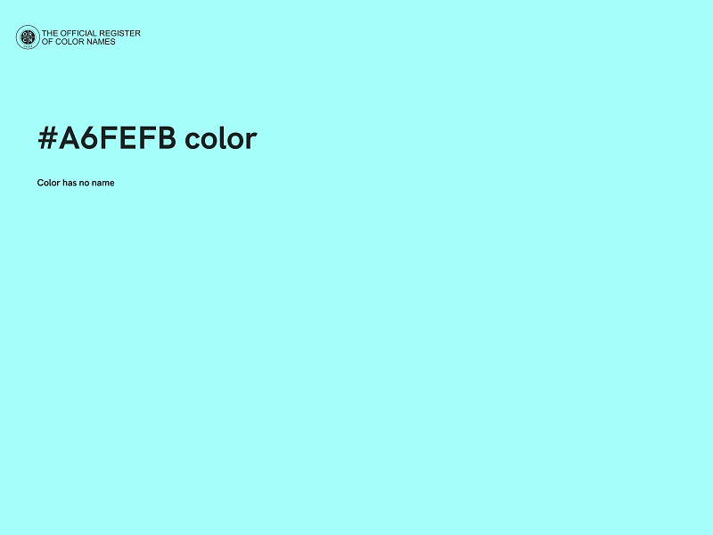 #A6FEFB color image