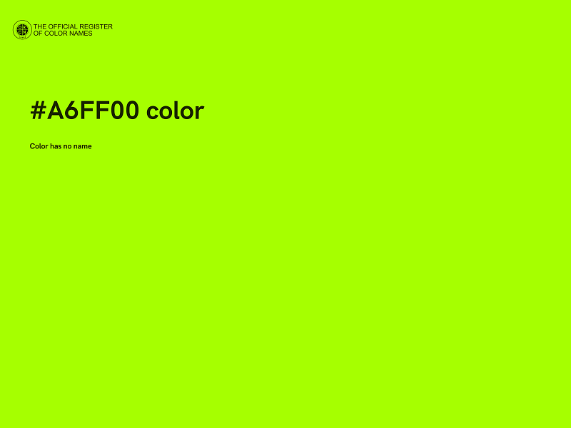 #A6FF00 color image