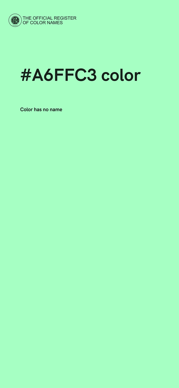 #A6FFC3 color image