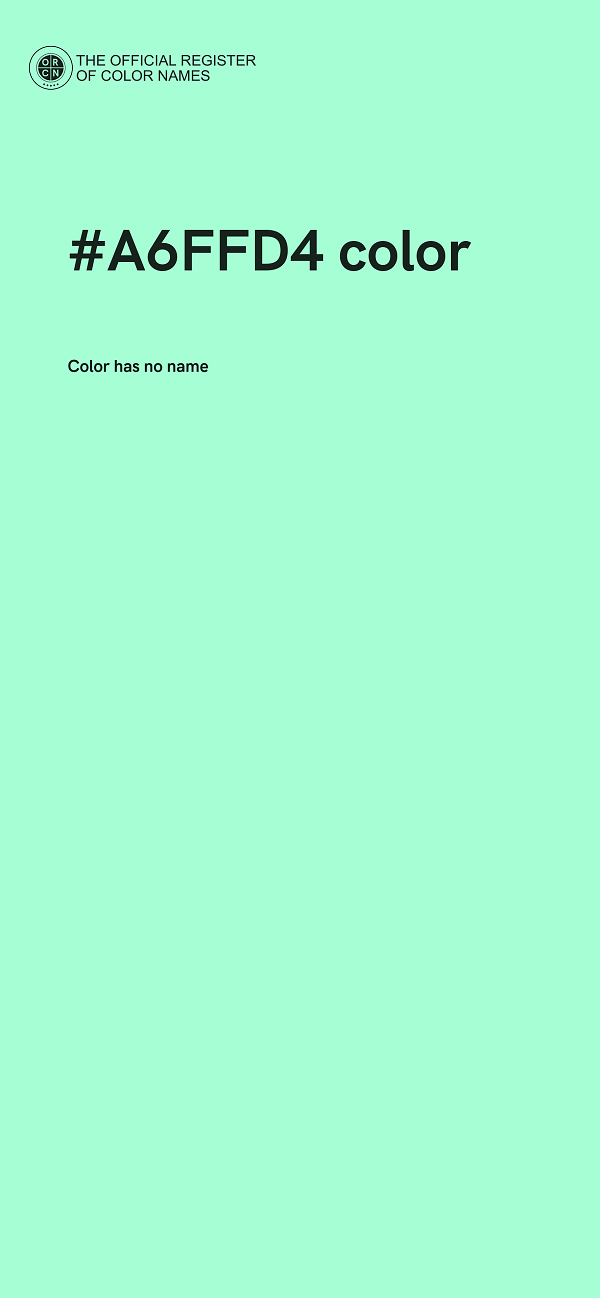 #A6FFD4 color image