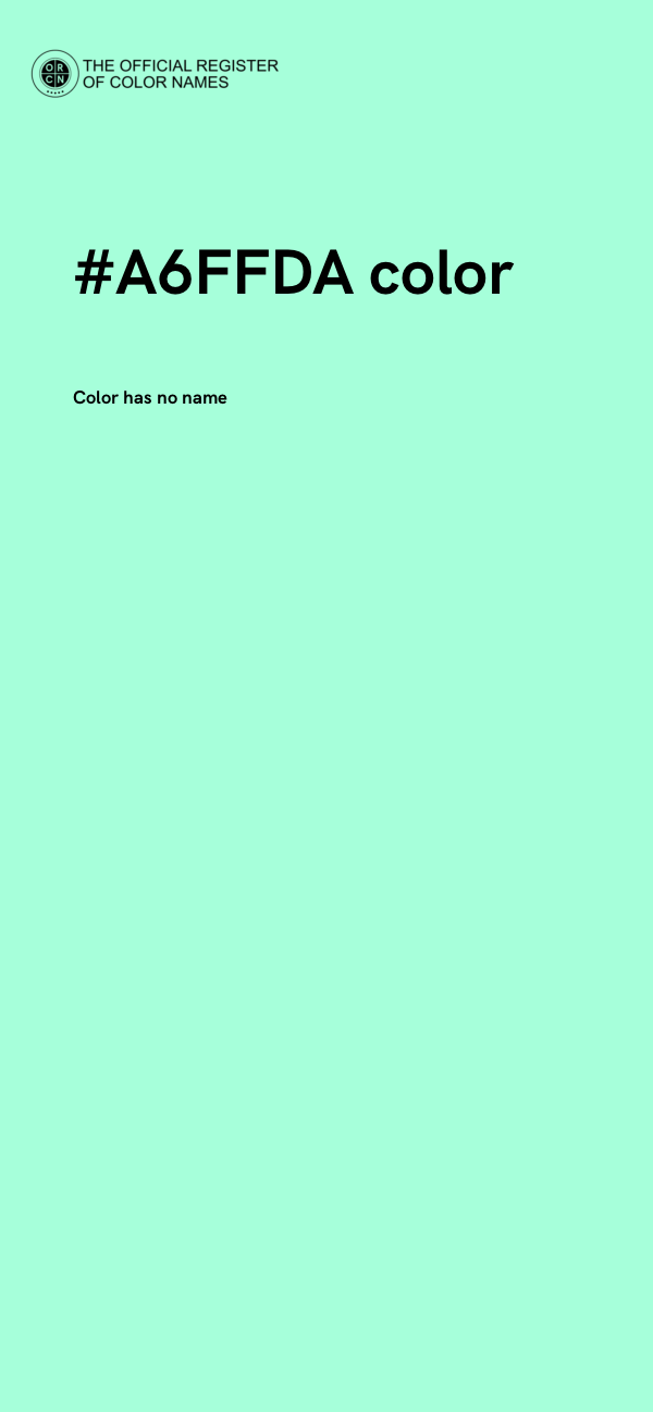 #A6FFDA color image